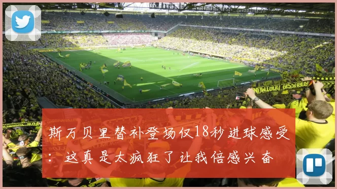 斯万贝里替补登场仅18秒进球感受：这真是太疯狂了让我倍感兴奋